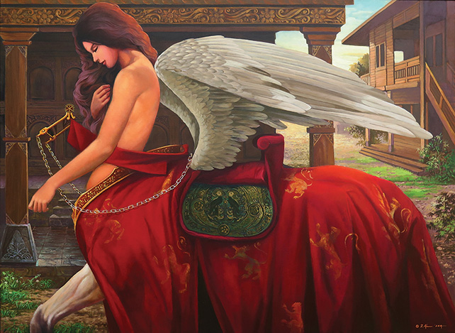 The Buraq, Dadi Setiyadi, 2014, Oil on canvas, 110 x 150 cm
