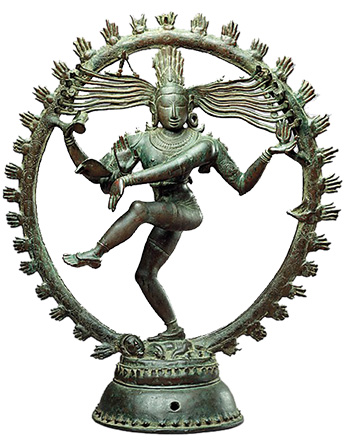Shiva as Lord of the Dance (Nataraja) c.11th century, Copper alloy, Chola period 68.3 x 56.5 cm  (The Metropolitan Museum of Art) Image source:  http://smarthistory.khanacademy.org/shiva-as-lord-of-the-dance-nataraja.html
