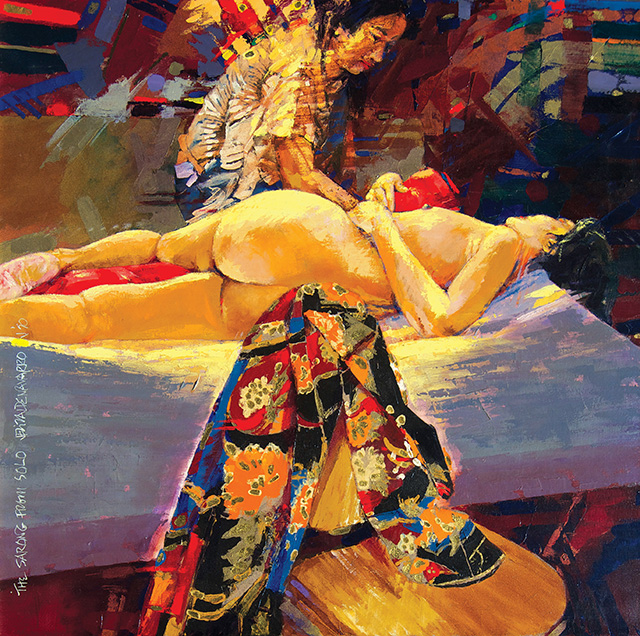 J. Elizalde Navarro, The Sarong From Solo, 1990 Acrylic on canvas, 90 x 90 cm