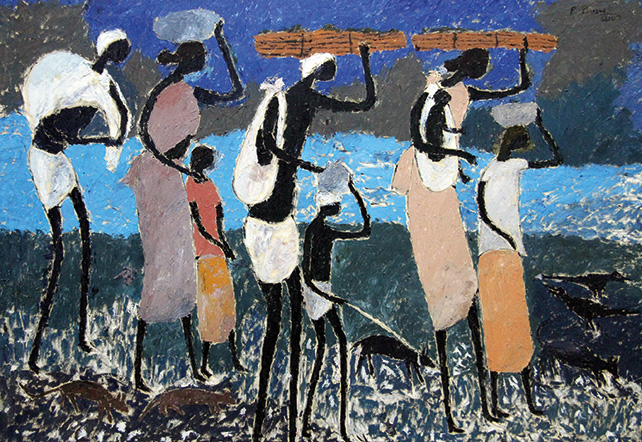 Toil of Love – 01, P Perumal, Oil on canvas, 2007