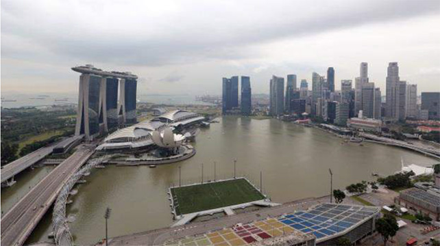 Now: View of Marina Bay from The Ritz-Carlton Millenia Singapore. Photographed on 08 Jan 2015. ST Photo: Ong Wee Jin