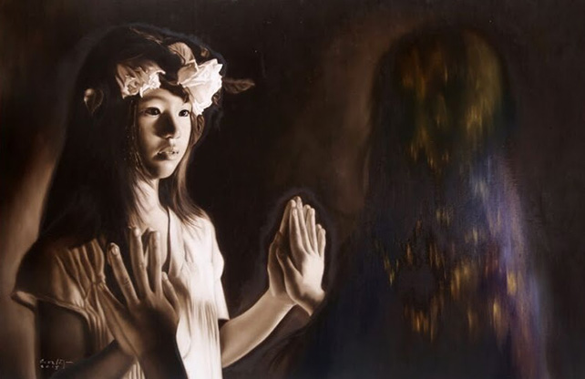 Jayson Cortez, Reflection, 2015, Oil on canvas, 61 cm x 91.5 cm
