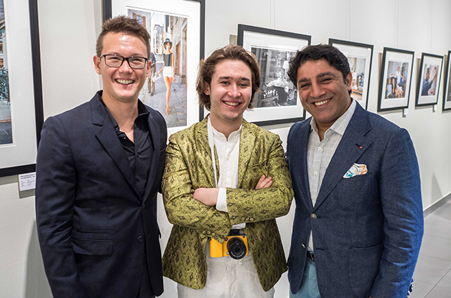 Ben Hampe of Chan Hampe Galleries together with Hunter Cuming Shaw, grand son of Mark Shaw and Sunil Kaul, Managing Director of Leica Camera Asia Pacific