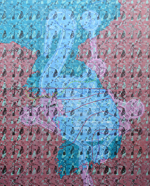 Nobuaki Takekawa, To Serene DMZ, 2016, Acrylic on canvas, 227.3 x 181.8 cm