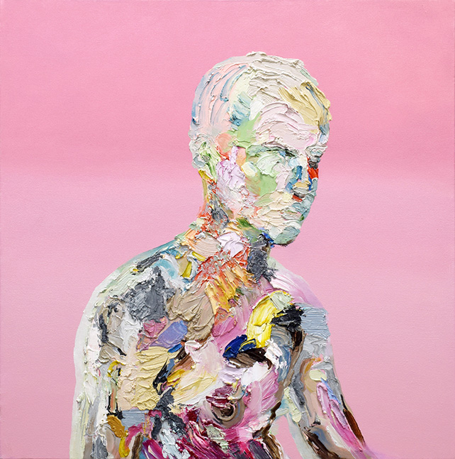 Simon Ng, About a Boy (2016), Oil on Canvas, 61 x 61 cm