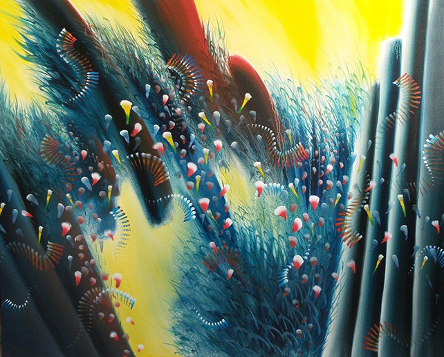 Tang Hong Lee, Nature's Spectacles 12, oil on canvas, 152.5 x 122 cm