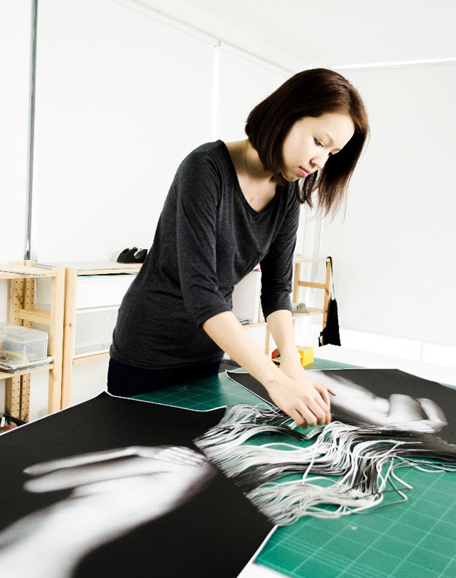 Kamolpan Chotvichai at work in her Bangkok studio